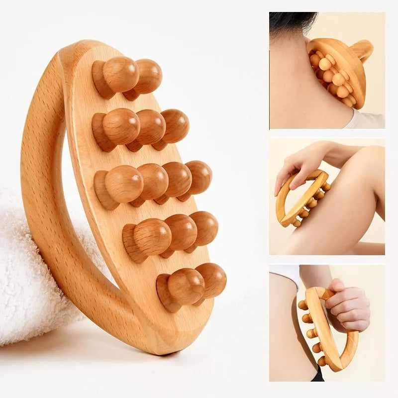 Wooden Waist Leg Body Massager