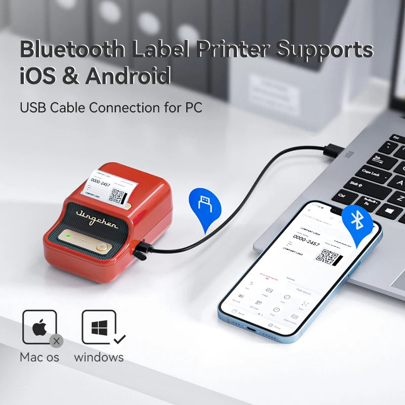 Wireless Mini Thermal Label Printer