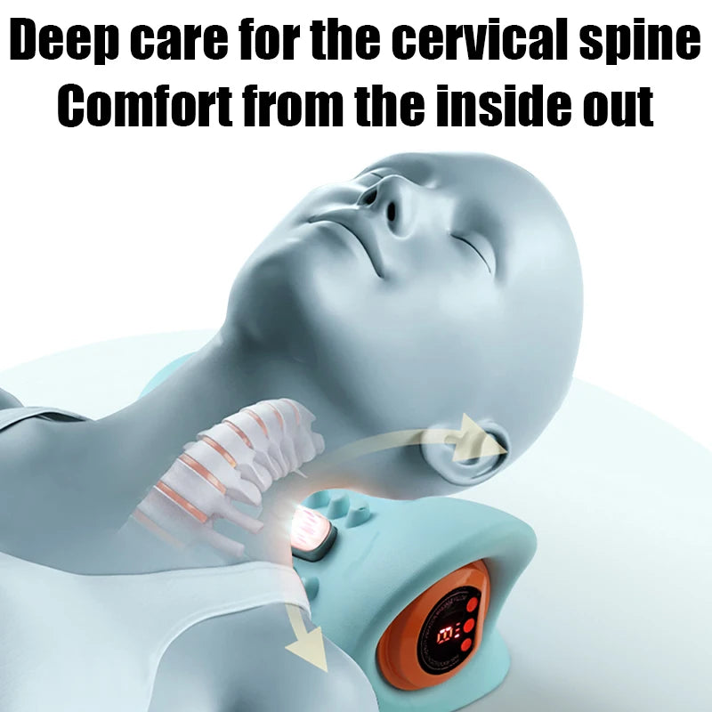 Electric Cervical Neck Stretcher Massager Pillow