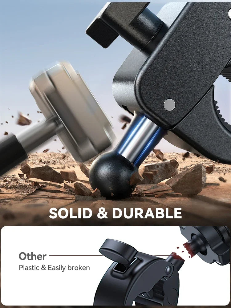 Joyroom Motorcycle Phone Holder Anti Vibration Phone Mount for Motorcycle Handlebar Bike Phone Mount for iPhone for 4.7-7” Phone