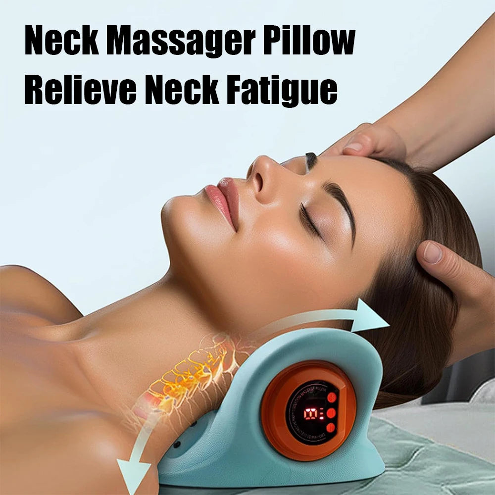Electric Cervical Neck Stretcher Massager Pillow