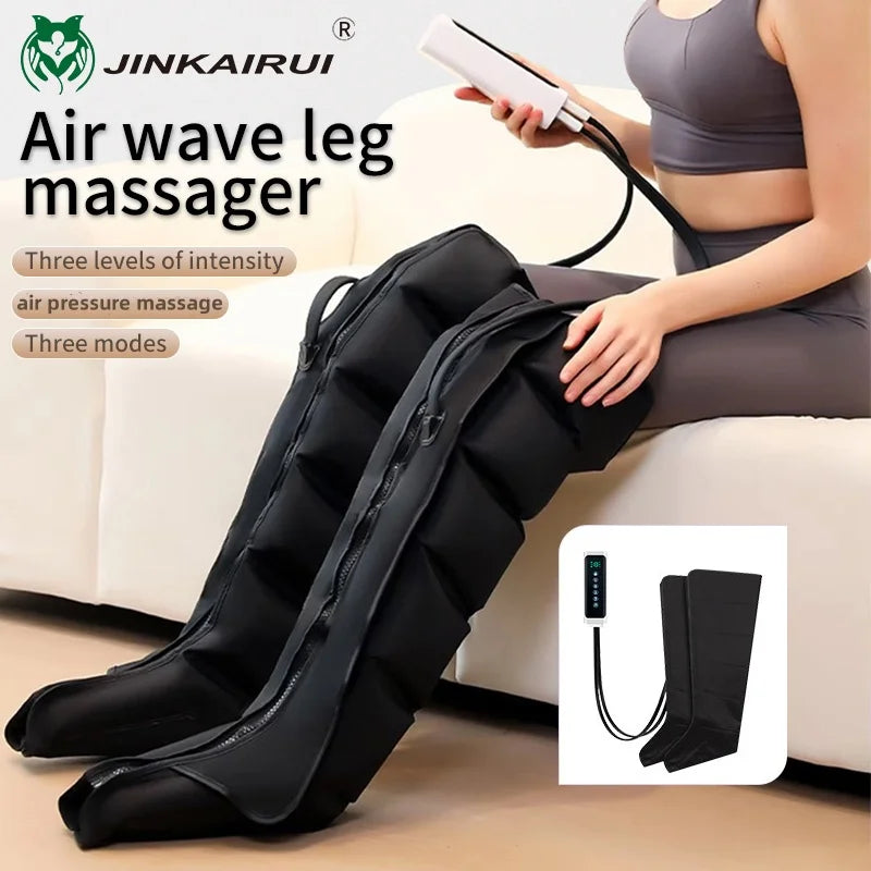 Jinkairui Electric Leg & Foot Massager with Air Compression and Kneading – Calf Relaxation with Remote Control