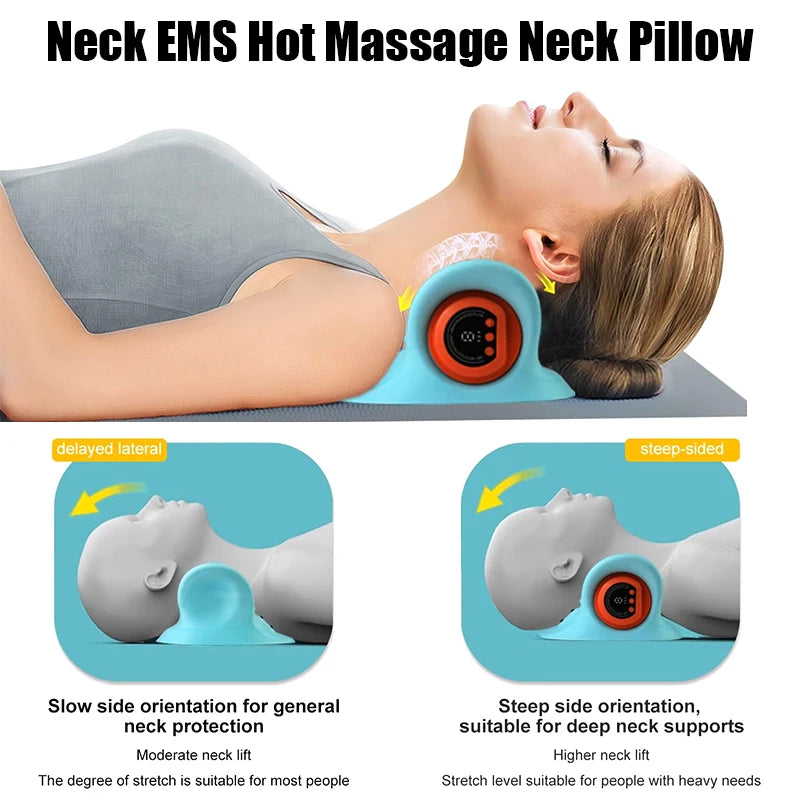 Electric Cervical Neck Stretcher Massager Pillow