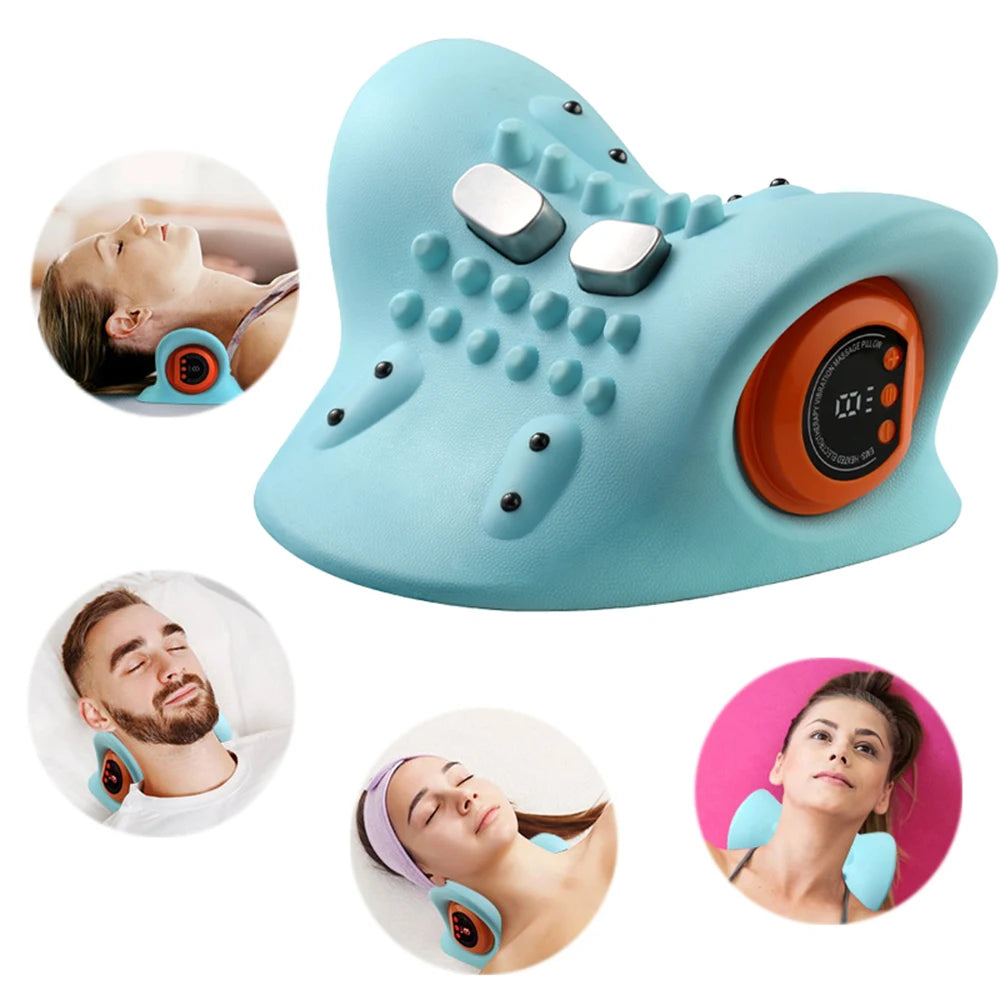 Electric Cervical Neck Stretcher Massager Pillow