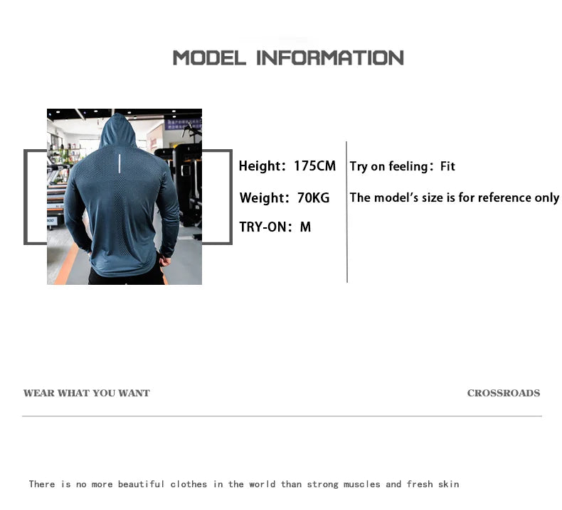 Men's Fitness Tracksuit Running Sport Hoodie