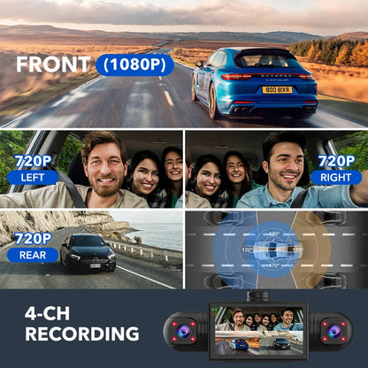 4 Channel Black Box Driving Camera