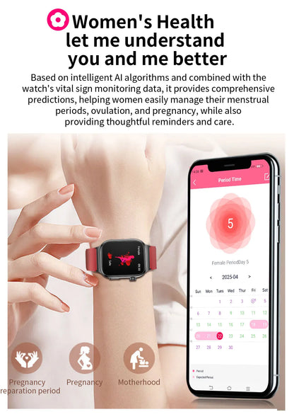 2026 New Accurate Measurement Uric Acid Blood Lipids Smartwatches Body Fat Measure Call Sports Health Smart Watch For Men Women