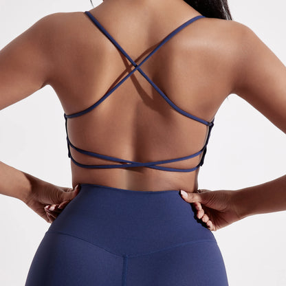 Women's Cross Back Straps Fitness Bra