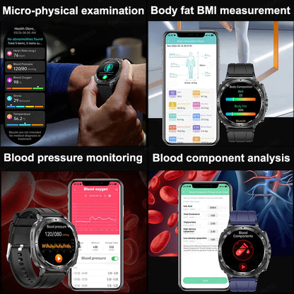 2025 New For XIAOMI Health Watch Uric Acid Blood Pressure Blood oxygen Body Analysis Body Fat SmartWatch ECG+PPG Clock Women Men