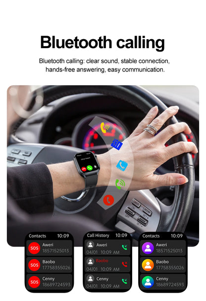 2025 New Accurate ECG Smart Watch Heart Health Analysis Blood analysis Blood Lipid Blood Pressure BT call Smart Watches For Men