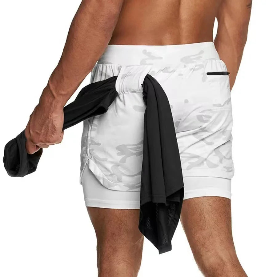 2 In 1 Quick Dry Workout Jogging Short Pant