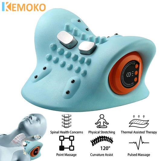 Electric Cervical Neck Stretcher Massager Pillow