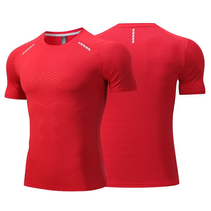 Men Thin Ice Silk Short-Sleeved Sports T-shirt