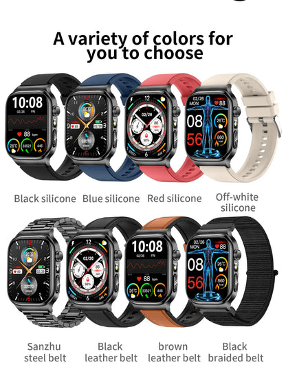 2026 New Accurate Measurement Uric Acid Blood Lipids Smartwatches Body Fat Measure Call Sports Health Smart Watch For Men Women