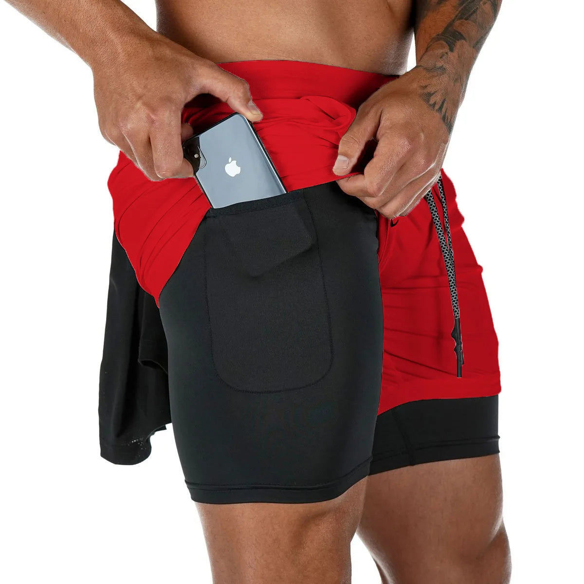 2 In 1 Quick Dry Workout Jogging Short Pant