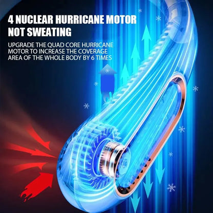 Digital Display Bladeless Neckband Fan