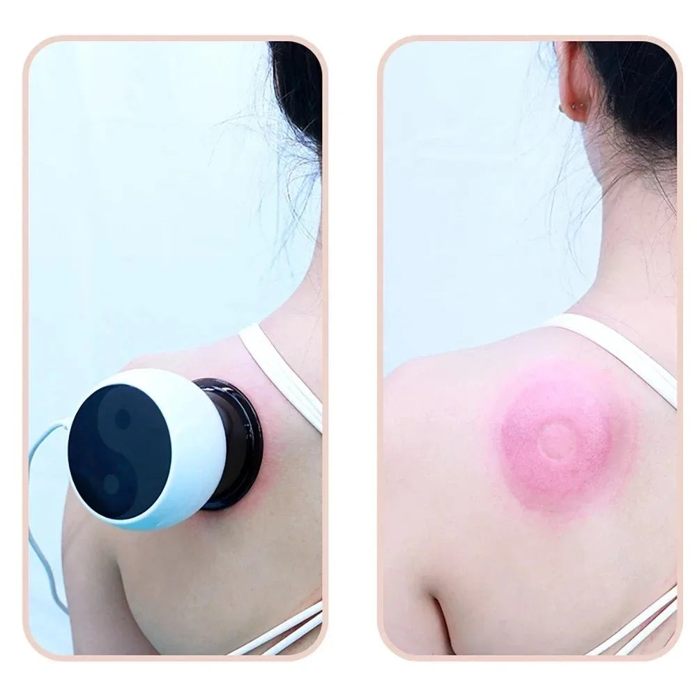 Visual Display Smart LCD Massager Electric Heating Remote Controller Vacuum Cupping Massager Suction Cup LCD Screen