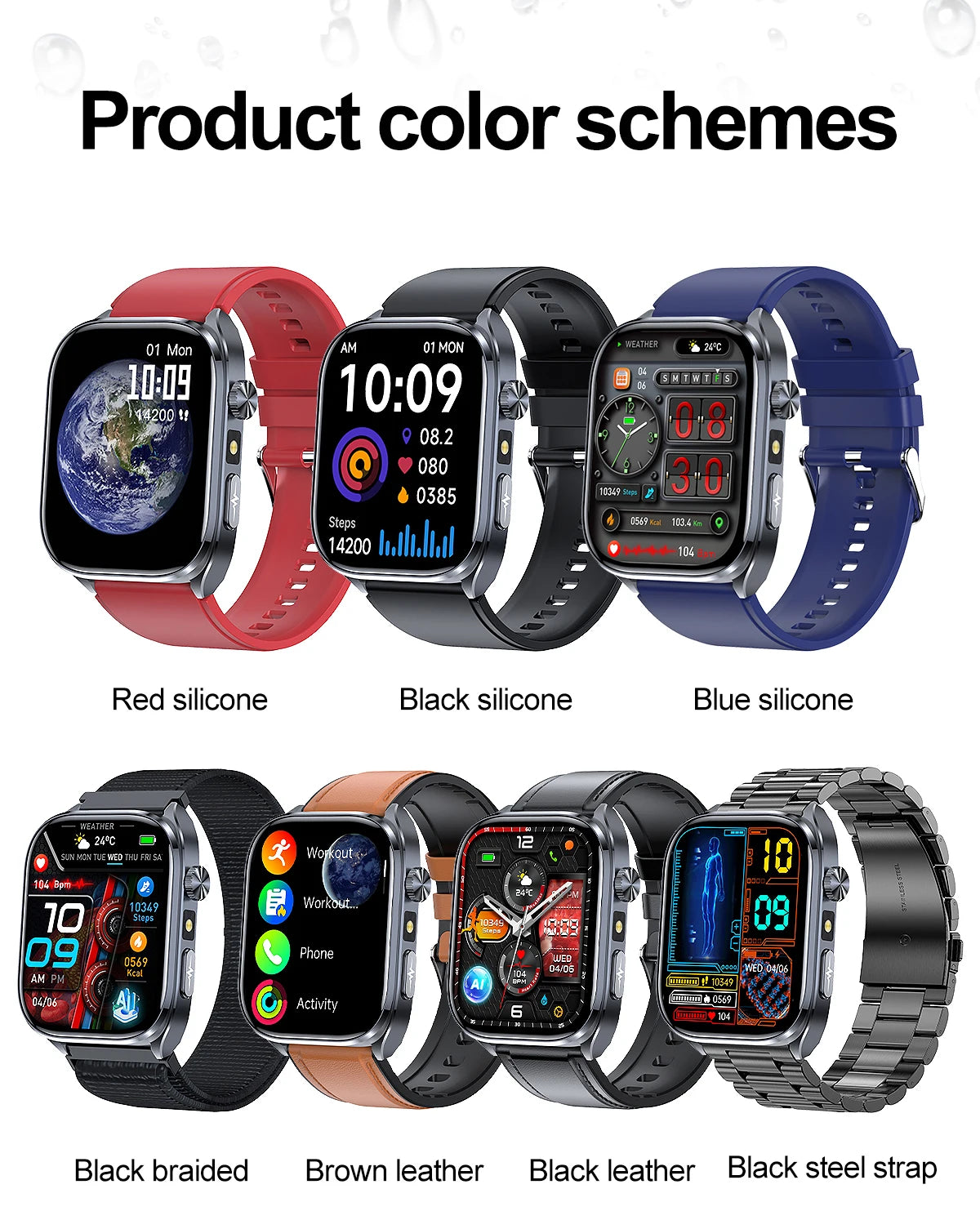 2025 New Accurate ECG Smart Watch Heart Health Analysis Blood analysis Blood Lipid Blood Pressure BT call Smart Watches For Men