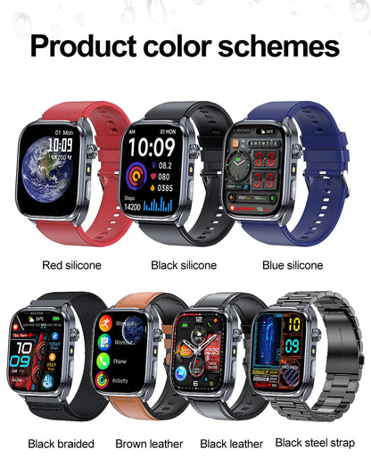 2025 New Accurate ECG Smart Watch Heart Health Analysis Blood analysis Blood Lipid Blood Pressure BT call Smart Watches For Men