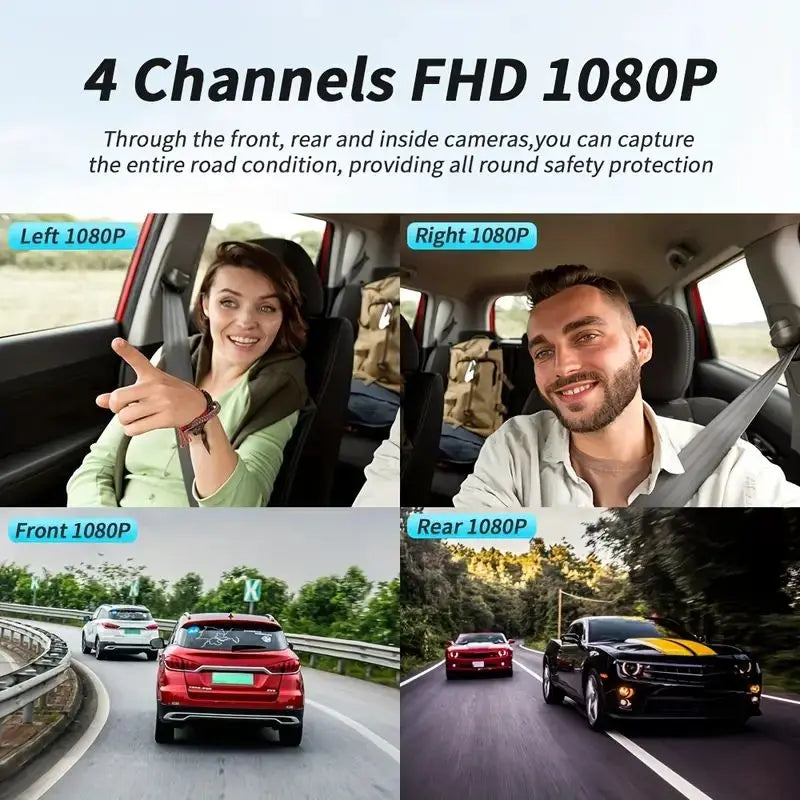 4 Channel Black Box Driving Camera