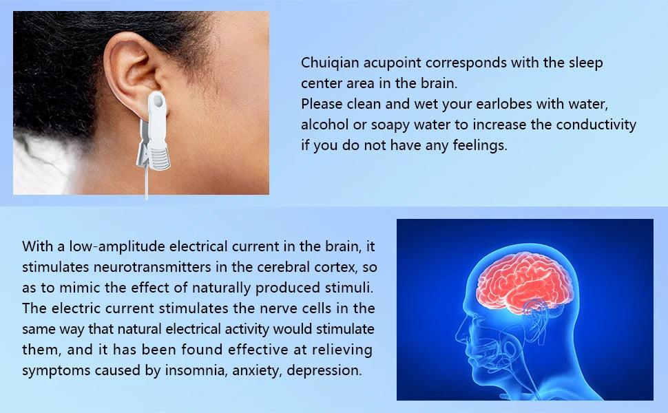 KTS Sleep Aid Device CES Stimulation Therapy 600mAh Hand-held Anxiety Depression Fast Sleep Instrument Sleeper Therapy Insomnia