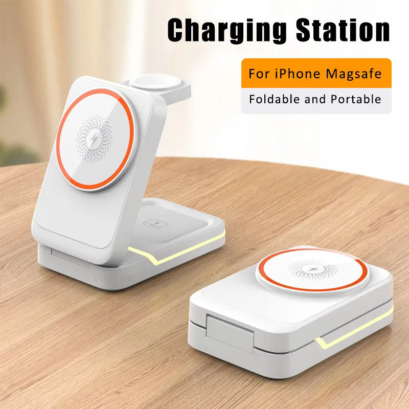 3 in 1 Magnetic Foldable Wireless Charger