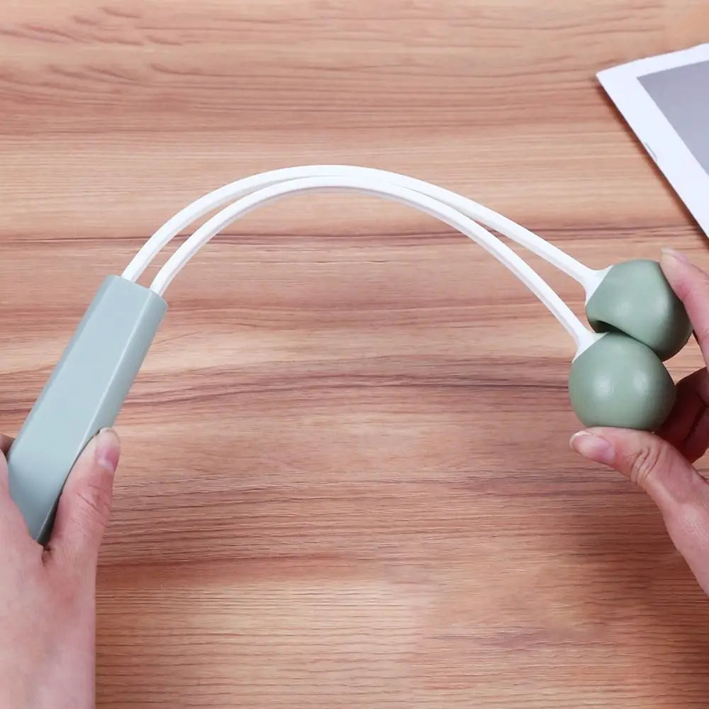 Portable Massage Double Ball Hammer Knock Back Neck Relaxation Muscle Hand-held Massage Stick Relief Stress Waist Legs