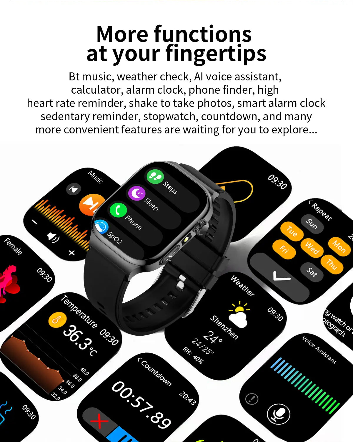 2026 New Accurate Measurement Uric Acid Blood Lipids Smartwatches Body Fat Measure Call Sports Health Smart Watch For Men Women