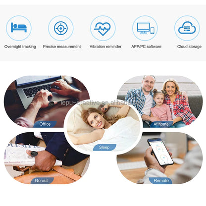 Lepu Bluetooth Date Analysis Oxygen Saturation Sleep Oximeter Overnight Oximetry Device While Sleeping