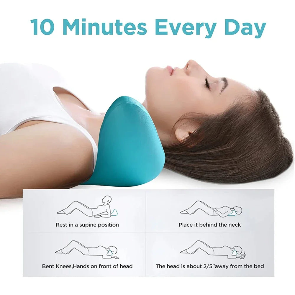 Cervical Chiropractic Traction Pillow Device