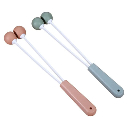 Portable Massage Double Ball Hammer Knock Back Neck Relaxation Muscle Hand-held Massage Stick Relief Stress Waist Legs