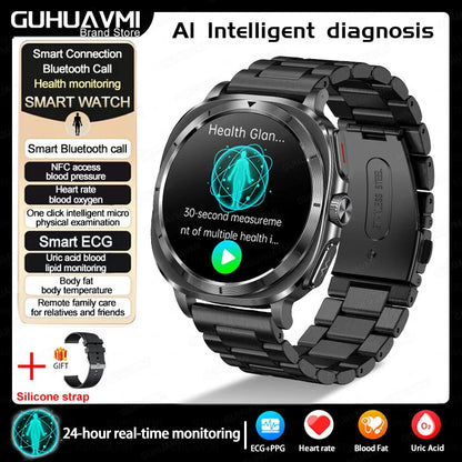 2025 New For XIAOMI Health Watch Uric Acid Blood Pressure Blood oxygen Body Analysis Body Fat SmartWatch ECG+PPG Clock Women Men