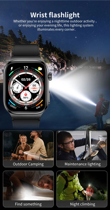 2026 New Accurate Measurement Uric Acid Blood Lipids Smartwatches Body Fat Measure Call Sports Health Smart Watch For Men Women