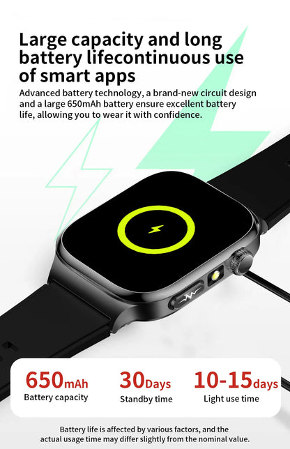 2026 New Accurate Measurement Uric Acid Blood Lipids Smartwatches Body Fat Measure Call Sports Health Smart Watch For Men Women