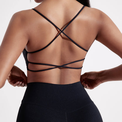 Women's Cross Back Straps Fitness Bra