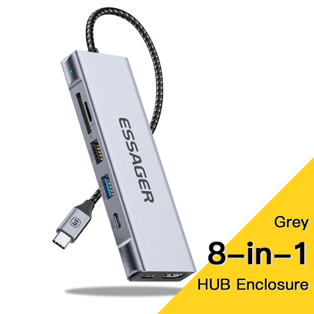 8-in-1 USB Hub With Disk Storage