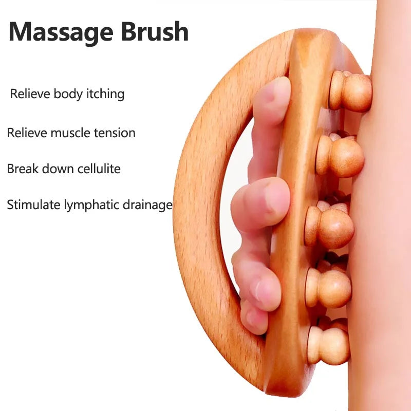 Wooden Waist Leg Body Massager