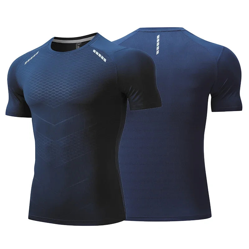 Men Thin Ice Silk Short-Sleeved Sports T-shirt