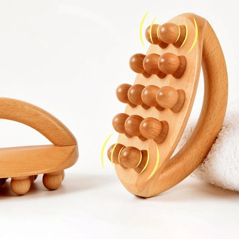 Wooden Waist Leg Body Massager