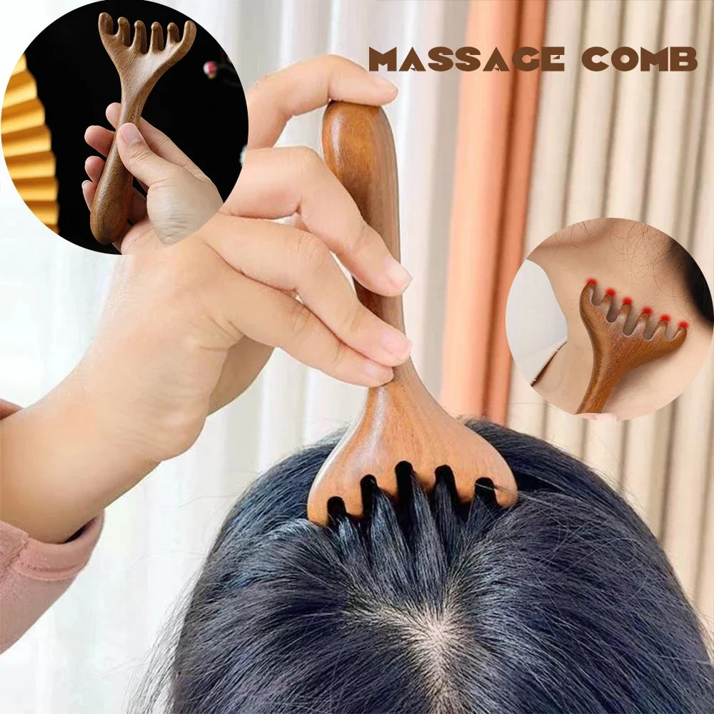 Wooden Scalp Relaxation Massage Comb