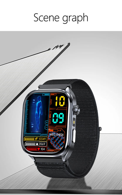 2025 New Accurate ECG Smart Watch Heart Health Analysis Blood analysis Blood Lipid Blood Pressure BT call Smart Watches For Men