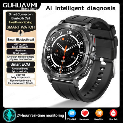 2025 New For XIAOMI Health Watch Uric Acid Blood Pressure Blood oxygen Body Analysis Body Fat SmartWatch ECG+PPG Clock Women Men