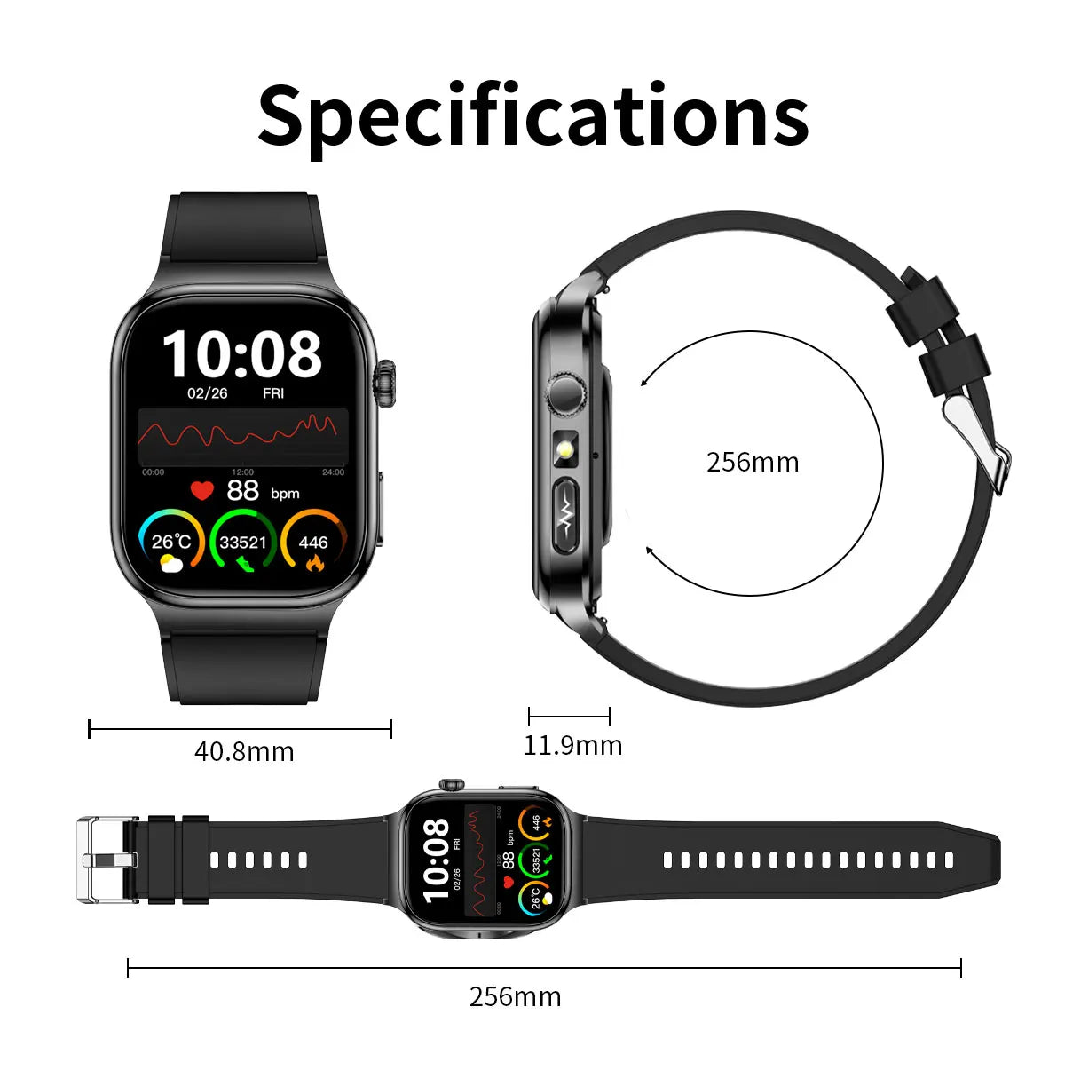 2026 New Accurate Measurement Uric Acid Blood Lipids Smartwatches Body Fat Measure Call Sports Health Smart Watch For Men Women