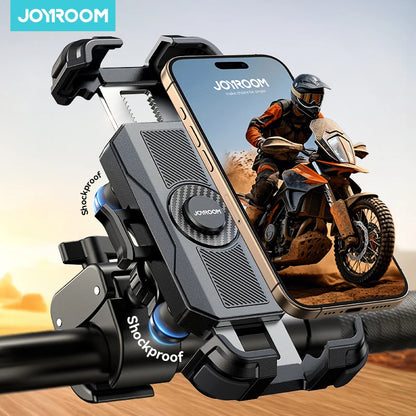 Joyroom Motorcycle Phone Holder Anti Vibration Phone Mount for Motorcycle Handlebar Bike Phone Mount for iPhone for 4.7-7” Phone