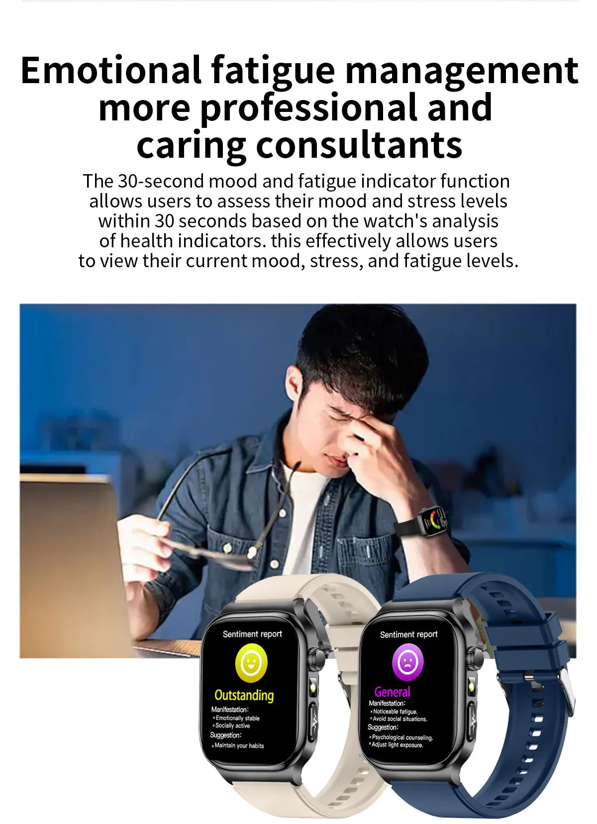 2026 New Accurate Measurement Uric Acid Blood Lipids Smartwatches Body Fat Measure Call Sports Health Smart Watch For Men Women