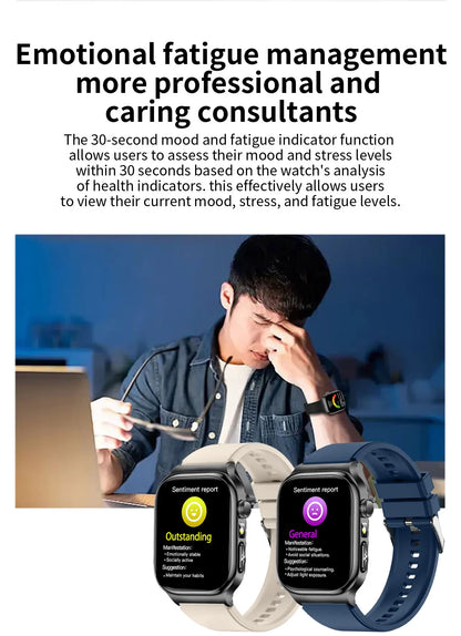 2026 New Accurate Measurement Uric Acid Blood Lipids Smartwatches Body Fat Measure Call Sports Health Smart Watch For Men Women