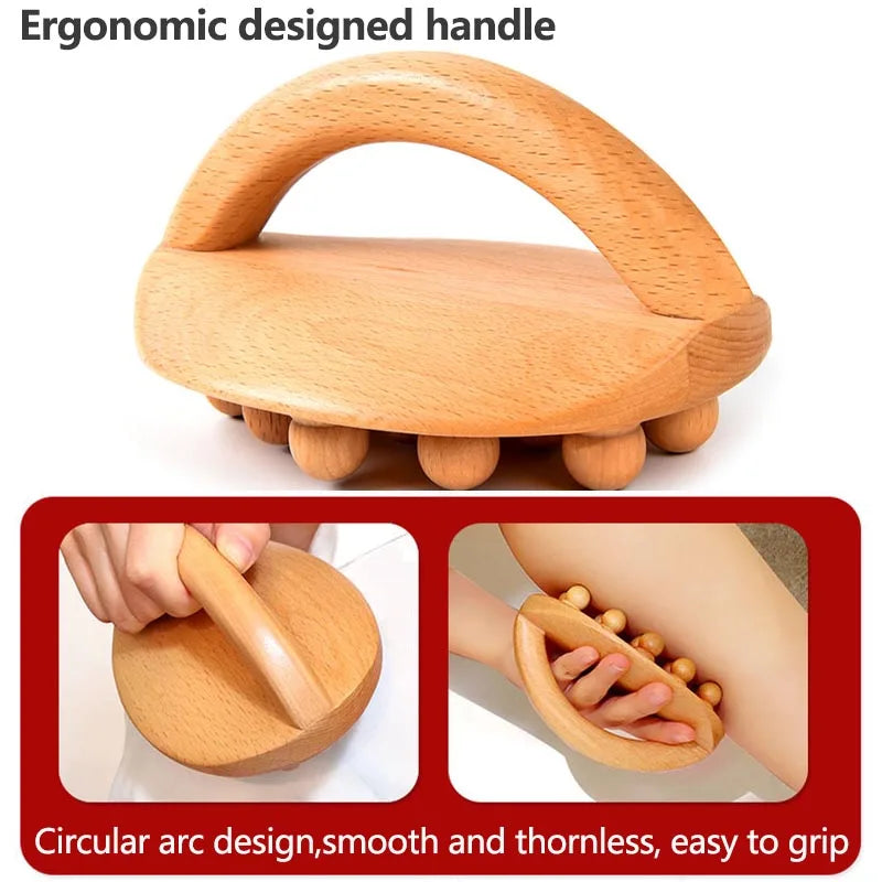 Wooden Waist Leg Body Massager