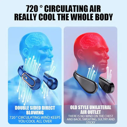 Digital Display Bladeless Neckband Fan