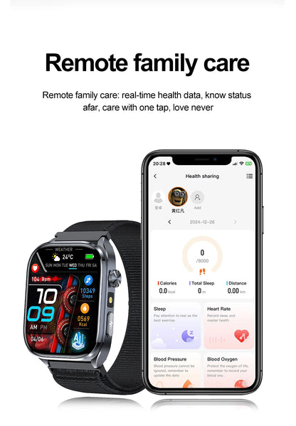 2025 New Accurate ECG Smart Watch Heart Health Analysis Blood analysis Blood Lipid Blood Pressure BT call Smart Watches For Men