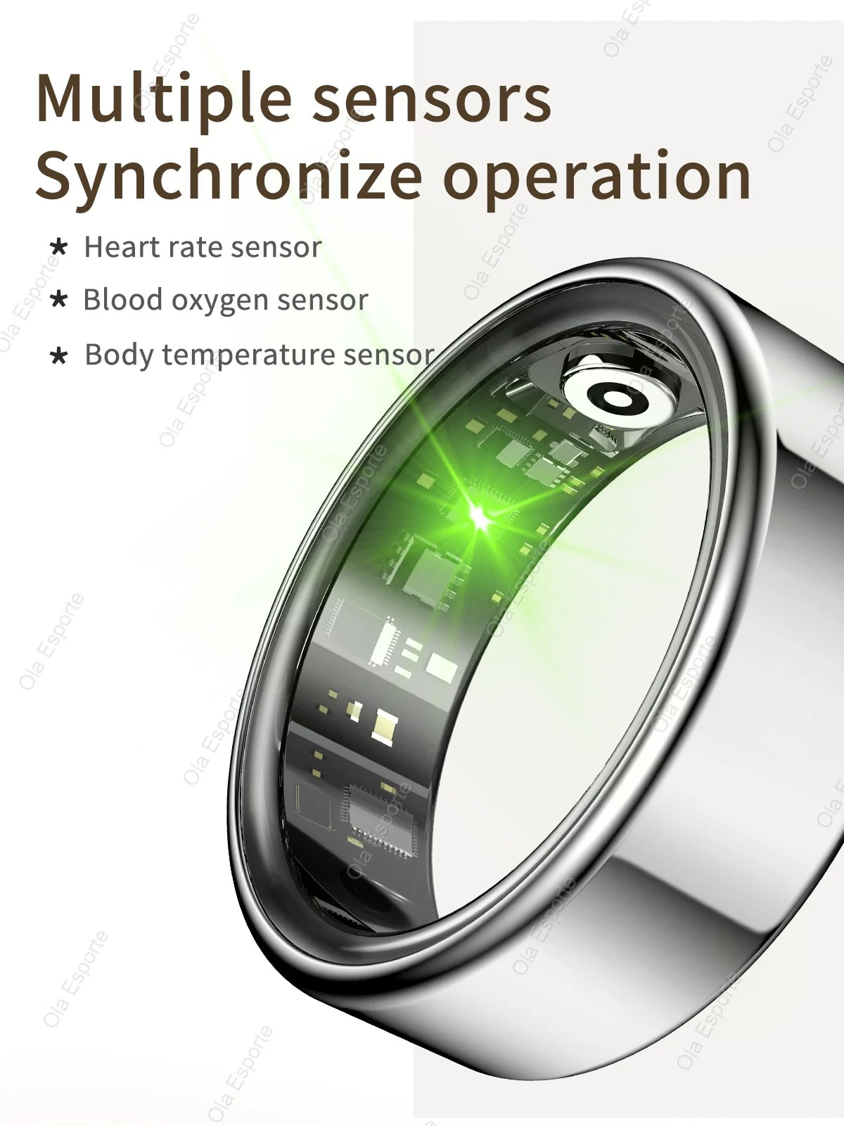 Smart Ring Blood Pressure Sleep Health Monitoring Multi-sport Mode smartring IP68 Waterproof Remote Care Men Women